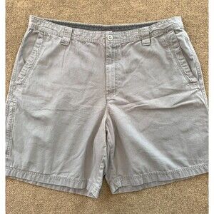Columbia Ultimate Rock Creek Shorts Mens 42 Gray Cotton Canvas Hiking Camping